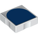 LEGO blanc Duplo Tuile 2 x 2 avec Côté Indents avec Bleu Inverse Arche
 (6309 / 48780)