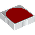 LEGO blanc Duplo Tuile 2 x 2 avec Côté Indents avec rouge Inverse Arche
 (6309 / 48662)