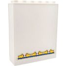 LEGO White Duplo Wall 2 x 6 x 6 Shelf with ducks on water Sticker (6461)