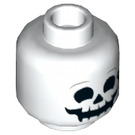 LEGO White El Fuego Skeleton Minifigure Head (Recessed Solid Stud) (3626 / 66670)