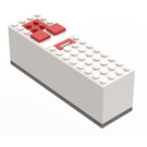 LEGO White Electric 9V Battery Box 4 x 14 x 4 with Dark Gray Base (2847 / 74650)