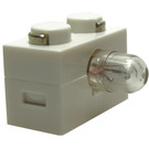 LEGO White Electric Light Brick 1 x 2 with Single Side Light (74880)