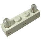LEGO blanc Electric Light & Sound Brique 1 x 4 avec Twin Haut Lights (4771)