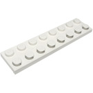 LEGO Bílá Electric Deska 2 x 8 s Contacts (4758)