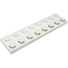 LEGO White Electric Plate 2 x 8 with Contacts (4758 / 73535)