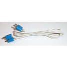 LEGO Wit Electric Draad 4.5v, 96 Length, met Blauw 2-Prong Connectoren