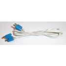 LEGO White Electric Wire 4.5v, 96 Length, with Blue 2-Prong Connectors