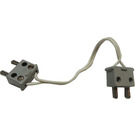 LEGO White Electric Wire 4.5V with two light gray 2-prong Type 1 connectors, 14L