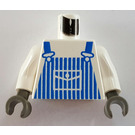 LEGO White Engineer Max with Dark Gray Hands Torso (973)