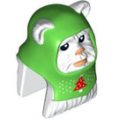 LEGO White Ewok Head with Christmas Hood  (100548)