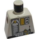 LEGO Biały Explorien z Breathing Apparatus I Przyłbica, Głowa z Zestaw słuchawkowy Tułów bez ramion (973)