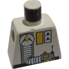 LEGO White Explorien with Breathing Apparatus and Visor, head with headset Torso without Arms (973)