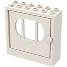 LEGO Valkoinen Fabuland Door Frame 2 x 6 x 5 with White Door with barred oval Window