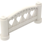 LEGO White Fabuland Fence 1 x 6 x 2 Rounded (2040)