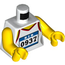 LEGO White Female Athlete Minifig Torso (973 / 76382)