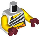 LEGO White Female Crook Minifig Torso (973 / 76382)