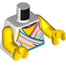 LEGO blanc Female Passenger Minifig Torse (973 / 76382)