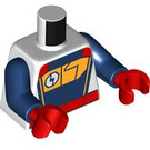 LEGO Wit Female Race Driver Minifig Torso (973 / 76382)