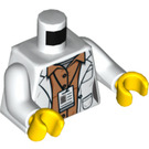 LEGO Hvit Kvinne Research Scientist med Hvit Overkropp Minifigur Overkropp (973 / 76382)