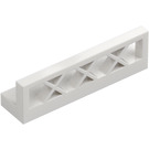 LEGO Bianco Recinzione 1 x 4 x 1 Lattice (3633)