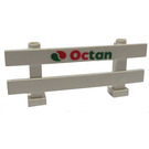 LEGO White Fence 1 x 8 x 2 with Octan Logo Sticker (6079)