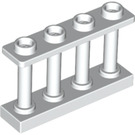 LEGO White Fence Spindled 1 x 4 x 2 with 4 Top Studs (15332)