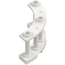 LEGO Bianco Recinzione Spindled 4 x 4 x 2 Quarto Rotondo con 3 bottoncini (21229)