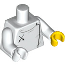 LEGO White Fencer Minifig Torso (973 / 88585)
