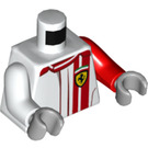 LEGO Wit Ferrari F40 Driver Minifig Torso (973 / 76382)