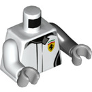 LEGO Weiß Ferrari Racing Driver Minifig Torso (973 / 76382)