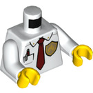 LEGO Bianco Fuoco Marshall Finn McCormack con Rosso Tie e Distintivo Minifigure Busto (973 / 76382)