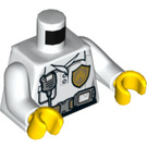 LEGO Wit Firefighter Torso met Walkie Talkie (973 / 76382)