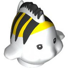 LEGO White Fish with Black and Yellow (104054)