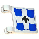 LEGO Weiß Flagge 2 x 2 mit Blau Imperial Bewachen ohne ausgestellten Rand (2335)