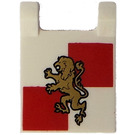 LEGO Wit Vlag 2 x 2 met Castle Lion zonder uitlopende rand (2335 / 91020)