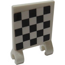 LEGO blanc Drapeau 2 x 2 avec Checkered Drapeau sur Both Sides Autocollant sans bord évasé (2335)