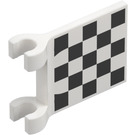 LEGO Blanc Drapeau 2 x 2 avec Chequered sans bord évasé (67116 / 100961)