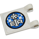 LEGO White Flag 2 x 2 with EIR and Checkered Banner Sticker without Flared Edge (2335)