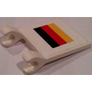 LEGO Weiß Flagge 2 x 2 mit German Flagge Aufkleber ohne ausgestellten Rand (2335)