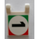 LEGO White Flag 2 x 2 with Italian Flag with "1" Stickers without Flared Edge (2335)