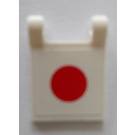 LEGO blanc Drapeau 2 x 2 avec Japan Drapeau Autocollant sans bord évasé (2335)