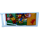 LEGO Wit Vlag 7 x 3 met Staaf Handvat met Goalie Sticker (30292)