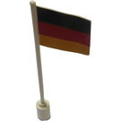 LEGO Wit Vlag Aan Flagpole met Germany zonder lip aan de onderzijde (776)