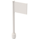 LEGO Bianco Bandiera su Ridged Flagpole (3596)