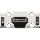 LEGO blanc Plat Panneau 3 x 7 avec Headlights et Grille avec 'MACK' Autocollant (71709)