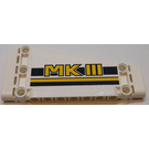 LEGO White Flat Panel 5 x 11 Angled with "MKIII" Left Sticker (18945)