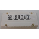 LEGO White Flat Panel 5 x 11 with '9800' Sticker (64782)