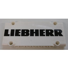 LEGO White Flat Panel 5 x 11 with 'LIEBHERR' Sticker (64782)