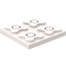 LEGO Hvit Blomst Plate 4 x 4 (33062)