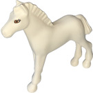 LEGO White Foal with Brown Eyes and Eyelashes
